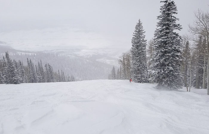 Enjoying Steamboat's Champagne Powder off the Three O'Clock Run