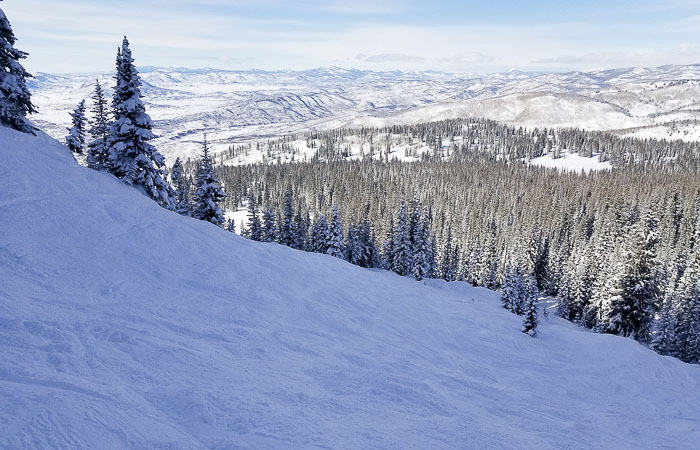 Looking down Chute 3 at Steamboat.